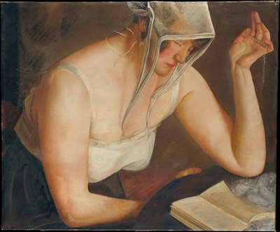 Mulher lendo, c. 1922 de Boris Dmitrievich Grigoriev