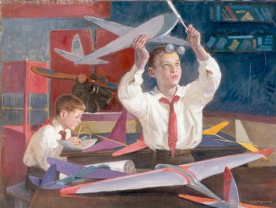 Jovens pioneiros da aerodinâmica de Boris Jeremejewitsch Wladimirski