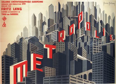 Cartaz do filme Metropolis por Fritz Lang, 1926 de Boris Konstantinovich Bilinsky