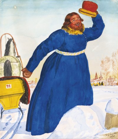 Coachman, 1920 de Boris Mikhailovich Kustodiev