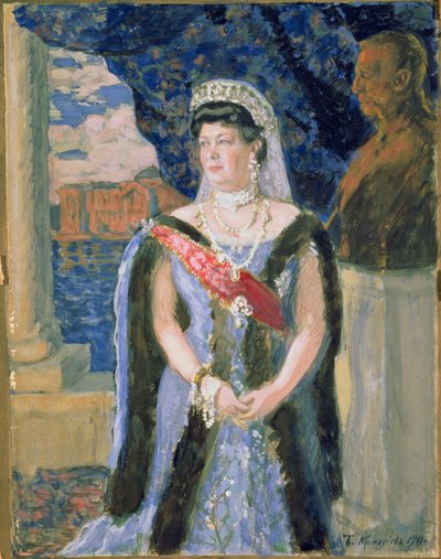 Retrato da grã-duquesa Maria Pavlovna, 1911 de Boris Mikhailovich Kustodiev