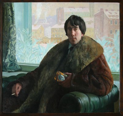 Retrato do escultor e arquiteto Isidor Zolotarevsky 1885-1961, 1922 de Boris Mikhailovich Kustodiev