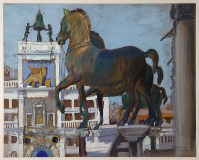 Os cavalos de San Marco, 1907 de Boris Mikhailovich Kustodiev