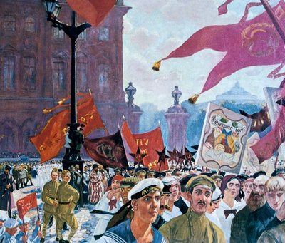 Festas marcando a abertura do segundo congresso do Comintern, 1921 de Boris Mikhailovich Kustodiev