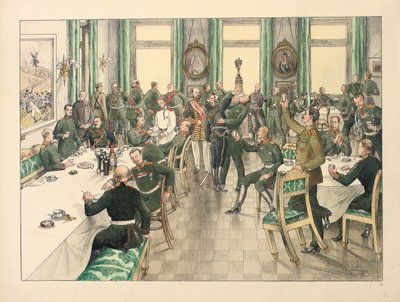 O Pequeno Almoço Tradicional realizado para comemorar a Batalha de Telish, na qual o Regimento de Guardas Egerski participou a 12 de Outubro de 1877 de Boris V. de Heroys
