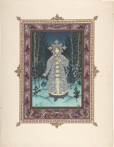 Ilustração para o conto de fadas Snegurochka, c. 1925 de Boris Vasilievich Zvorykin