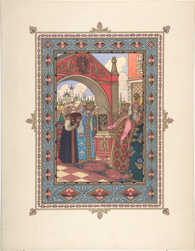 Ilustração para o conto de fadas Vasilisa, a Bela, c. 1925 de Boris Vasilievich Zvorykin