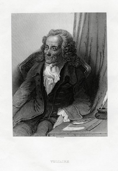 Voltaire, escritor do Iluminismo francês, ensaísta, deísta e filósofo, 1884 de Bosselman