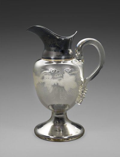 Jarra, c. 1865-1871 (vidro prateado, placa de prata, cortiça, papel) de Boston Silver Glass Company