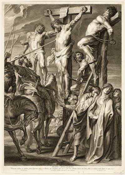 A Crucificação (Golpe da Lança) de Boëtius Adamsz. Bolswert