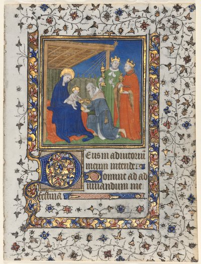 Bifolio de um livro de horas: Adoração dos Magos, c. 1415 de Boucicaut Master