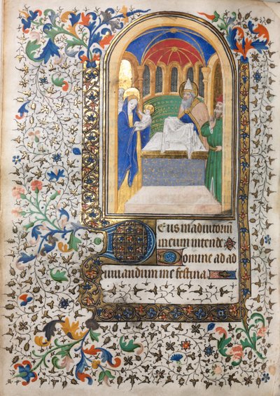 Livro de Horas do Uso de Paris: Apresentação no Templo, c. 1420 de Boucicaut Master