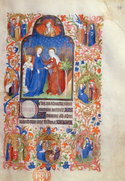 Ms 469 A Visitação, das Horas Boucicaut, c.1410 de Boucicaut Master