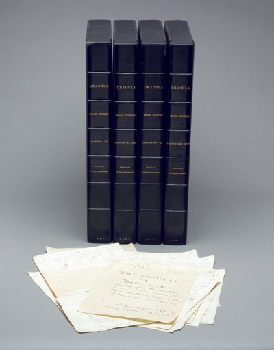 Manuscrito digitado original de Bram Stoker de &39;Drácula&39; (impressão) de Bram Stoker