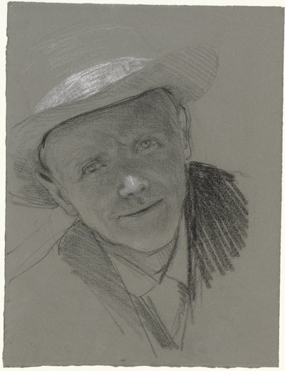Retrato de um homem com um chapéu de Bramine Hubrecht