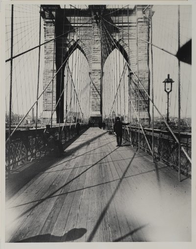 East River Bridge, 1888 (impressão em prata de gelatina) de Breading G. Way