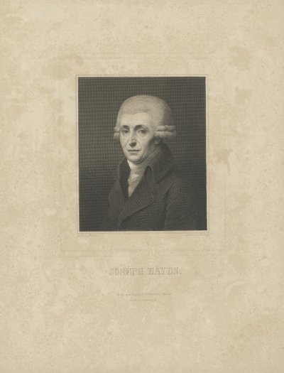 Retrato do compositor Joseph Haydn 1732-1809, c. 1827 de Breitkopf and Härtel