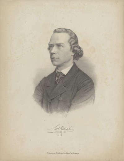 Retrato do pianista e compositor Carl Heinrich Carsten Reinecke 1824-1910, c. 1850 de Breitkopf and Härtel