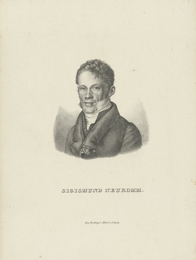 Retrato do pianista e compositor Sigismund von Neukomm 1778-1858, c. 1830 de Breitkopf and Härtel