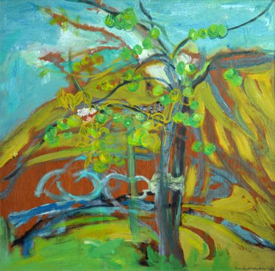 A macieira (óleo sobre painel de madeira) de Brenda Brin Booker