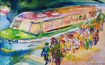 The Boat Trip, 1989 (wc no papel) de Brenda Brin Booker