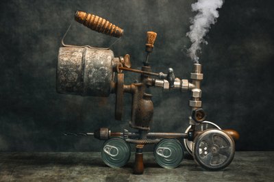Máquina a vapor industrial de Brig Barkow