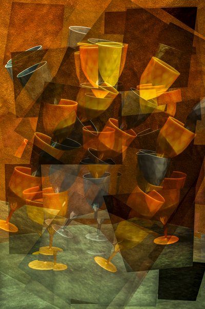 Copos abstratos em tons quentes de Brig Barkow