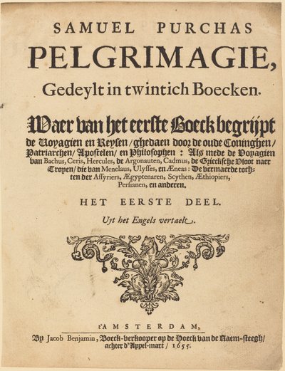 Folha de rosto de British 17th Century