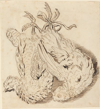 Duas galinhas mortas de British 18th Century