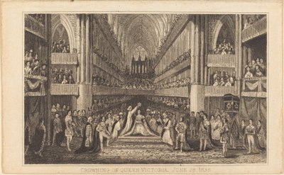 Coroação da Rainha Vitória, 28 de junho de 1838 [metade direita] de British 19th Century