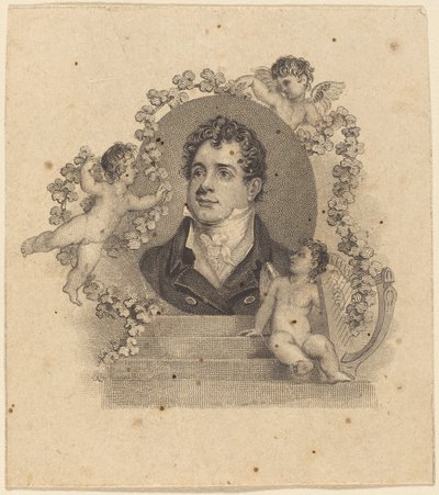 Retrato de um jovem cavalheiro cercado por cupidos; Lord Byron? de British 19th Century