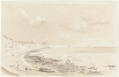 Cena da costa do mar de British 19th Century