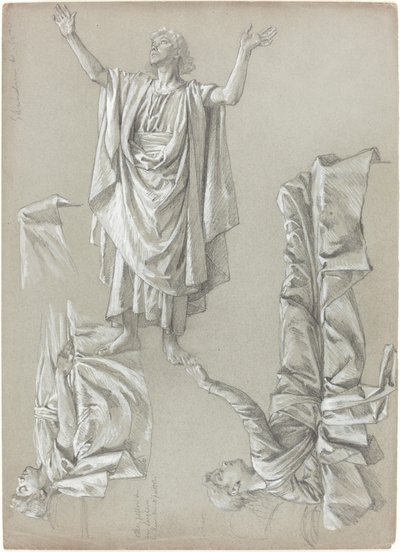 Estudos para a Ressurreição da Filha de Jairo de British 19th Century