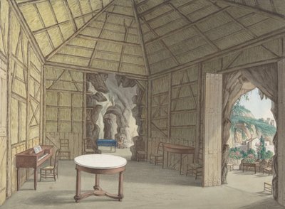 Sala de jantar, Villa Barbaja, Nápoles, 1800-1870. de British Anonymous 19th Century.