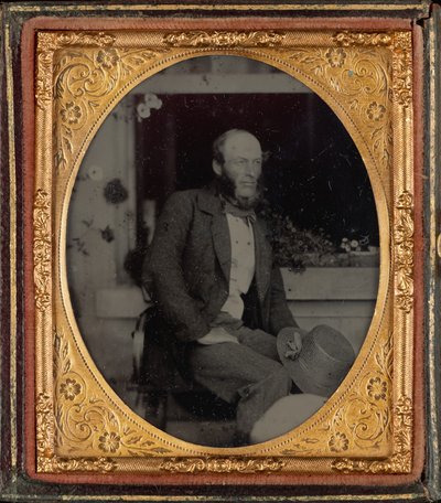 Retrato de um homem,c. 1860 (foto) de British Photographer