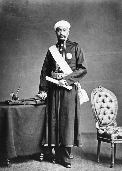 Sir Sala Jung, primeiro-ministro do Nizam de Hyderabad, c.1870s de British Photographer