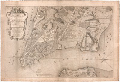 Um plano da cidade de Nova Iorque por Ratzer de British School