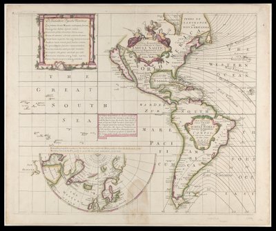 Uma nova e correta carta marítima de todo o mundo mostrando as variações da bússola tal como foram encontradas no ano M.D.CC de British School