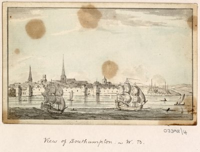 Uma série de esboços, vistas na Grã-Bretanha, no Continente e na América 1772-1778 (aguarela) de British School