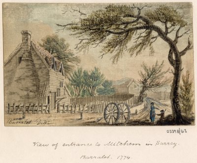 Uma série de esboços, vistas na Grã-Bretanha, no Continente e na América 1772-1778 (aguarela) de British School