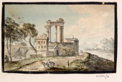 Uma série de esboços, vistas na Grã-Bretanha, Continente e América 1772-1778 (aguarela) de British School
