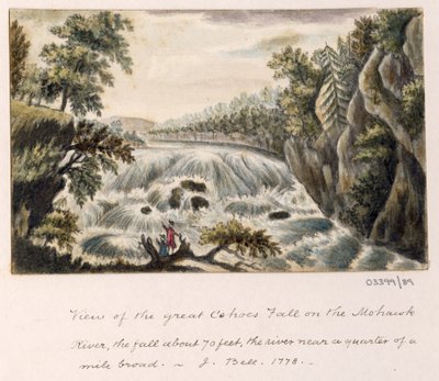 Uma série de esboços, vistas na Grã-Bretanha, Continente e América 1772-1778 (aguarela) de British School