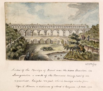 Uma série de esboços, vistas na Grã-Bretanha, Continente e América 1772-1778 (aguarela) de British School