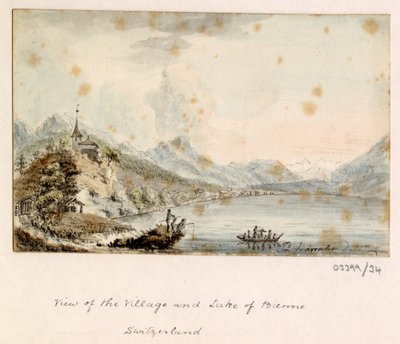 Uma série de esboços, vistas na Grã-Bretanha, Continente e América 1772-1778 (aguarela) de British School