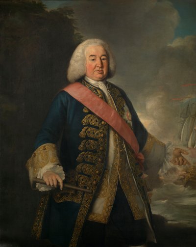 Almirante Sir William Rowley (cerca de 1690-1768) de British School