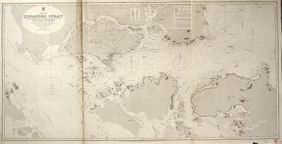 Mar da China ESTREITO DE SINGAPURA Pelo comandante do Estado-Maior JW Reed, pelos capitães de marinha TH Tizard... Assistido pelos oficiais do HMS Rifleman 1865-69 de British School