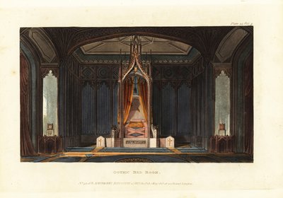 Design para um quarto gótico de British School
