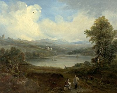 Grasmere, Westmorland, Cumbria (óleo sobre madeira) de British School