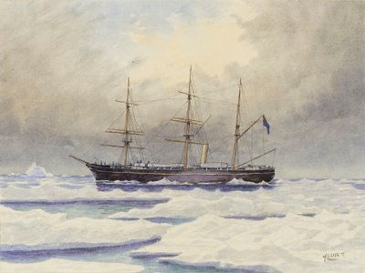 O HMS "Discovery" no Ártico de British School