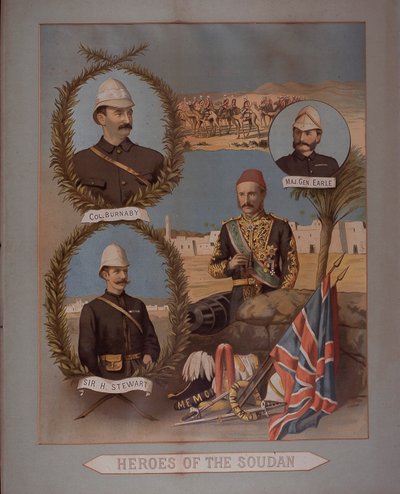 Heróis do Sudão 1885 (cromolito) de British School